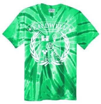Caldwell House Tee - Spiral Tie-Dye Kelly Green