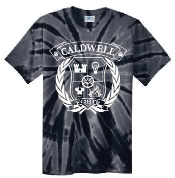 Caldwell House Tee - Spiral Tie-Dye Black