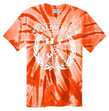 Caldwell House Tee - Spiral Tie-Dye Orange