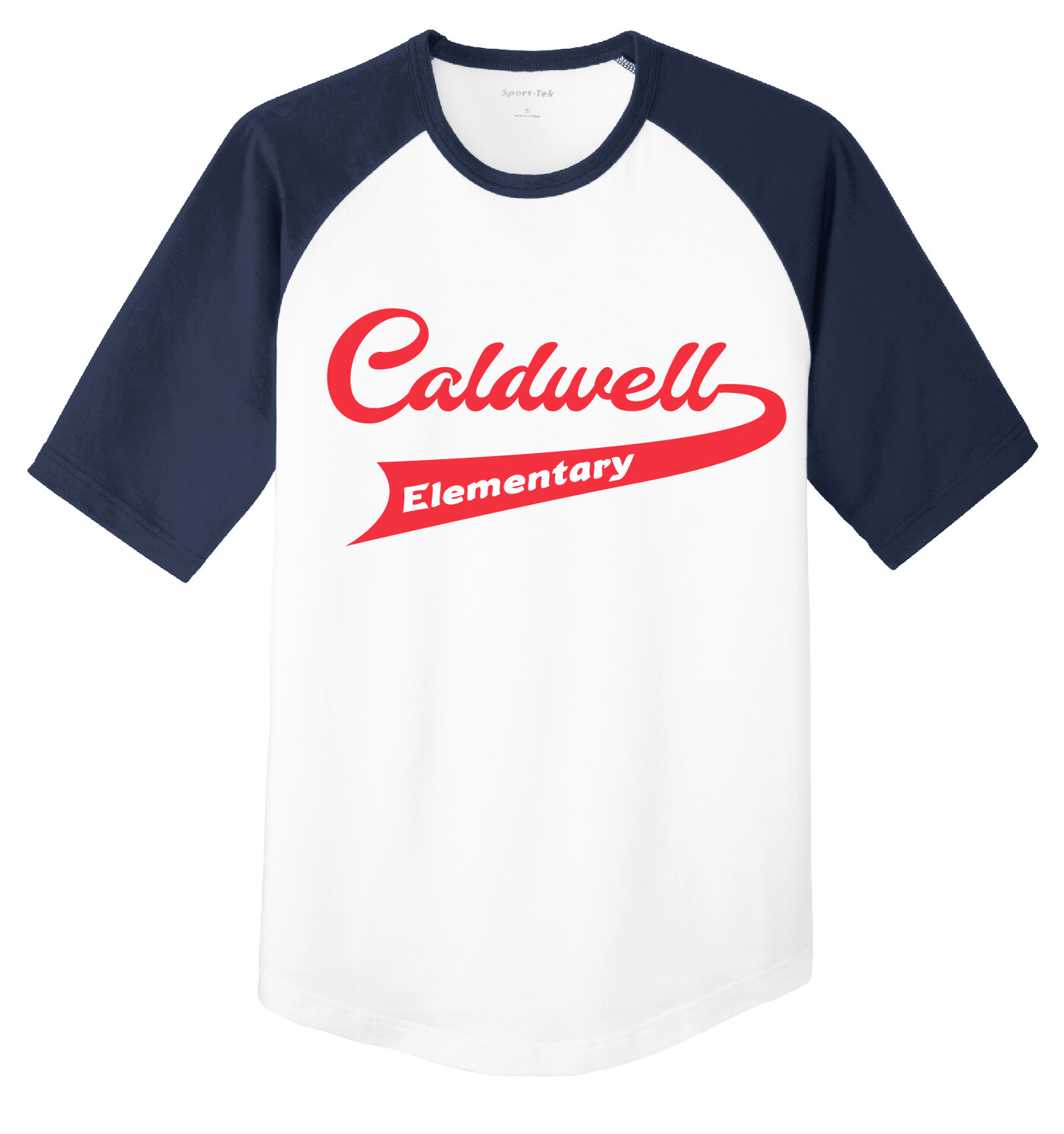 Sport-Tek® Short Sleeve Colorblock Raglan Jersey - White/Navy