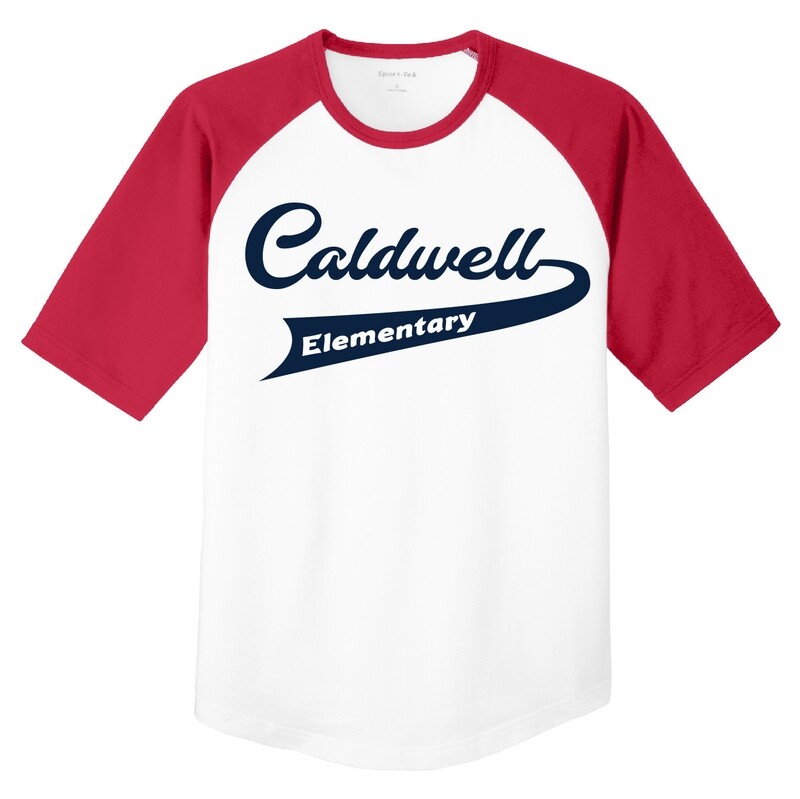 Sport-Tek® Short Sleeve Colorblock Raglan Jersey - White/Red