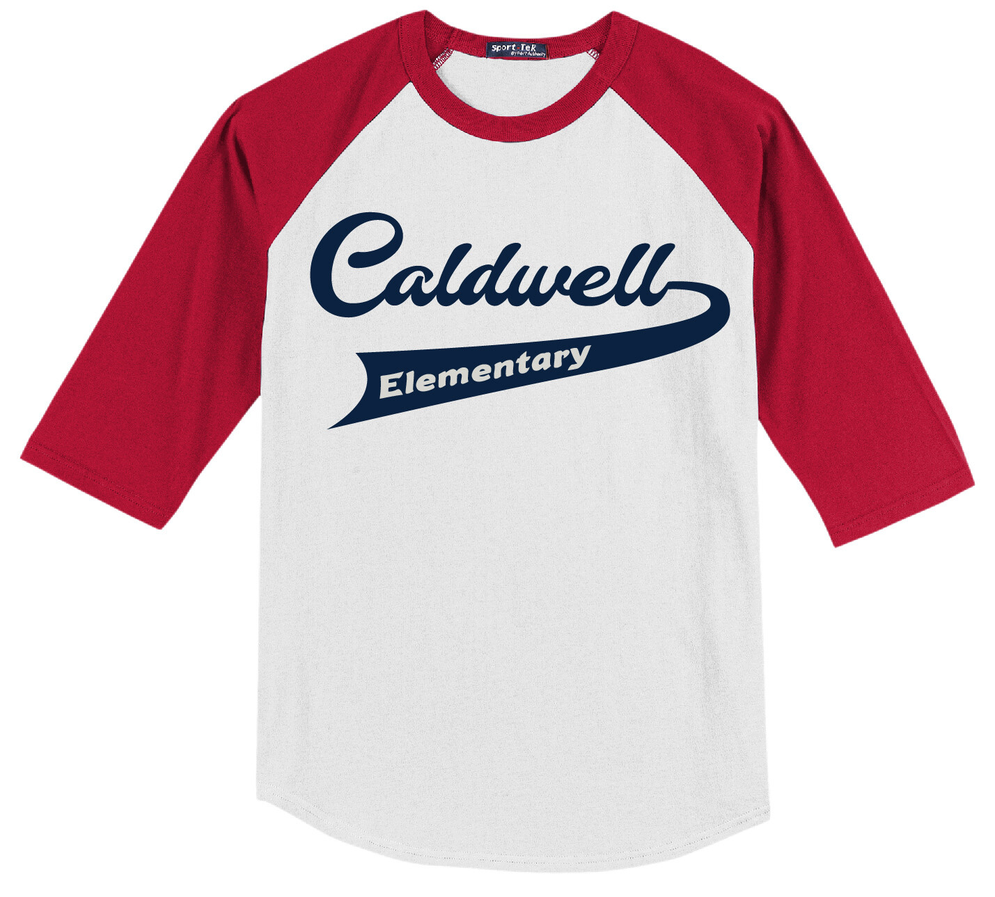 Sport-Tek® Colorblock Raglan Jersey 3/4 Sleeve - White/Red