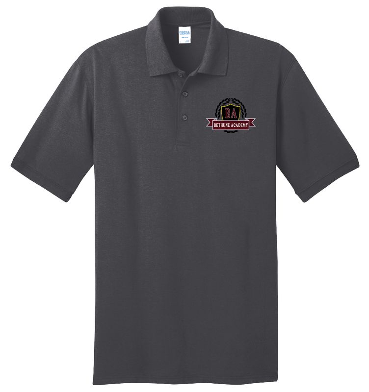 Bethune Crest Polo - Charcoal