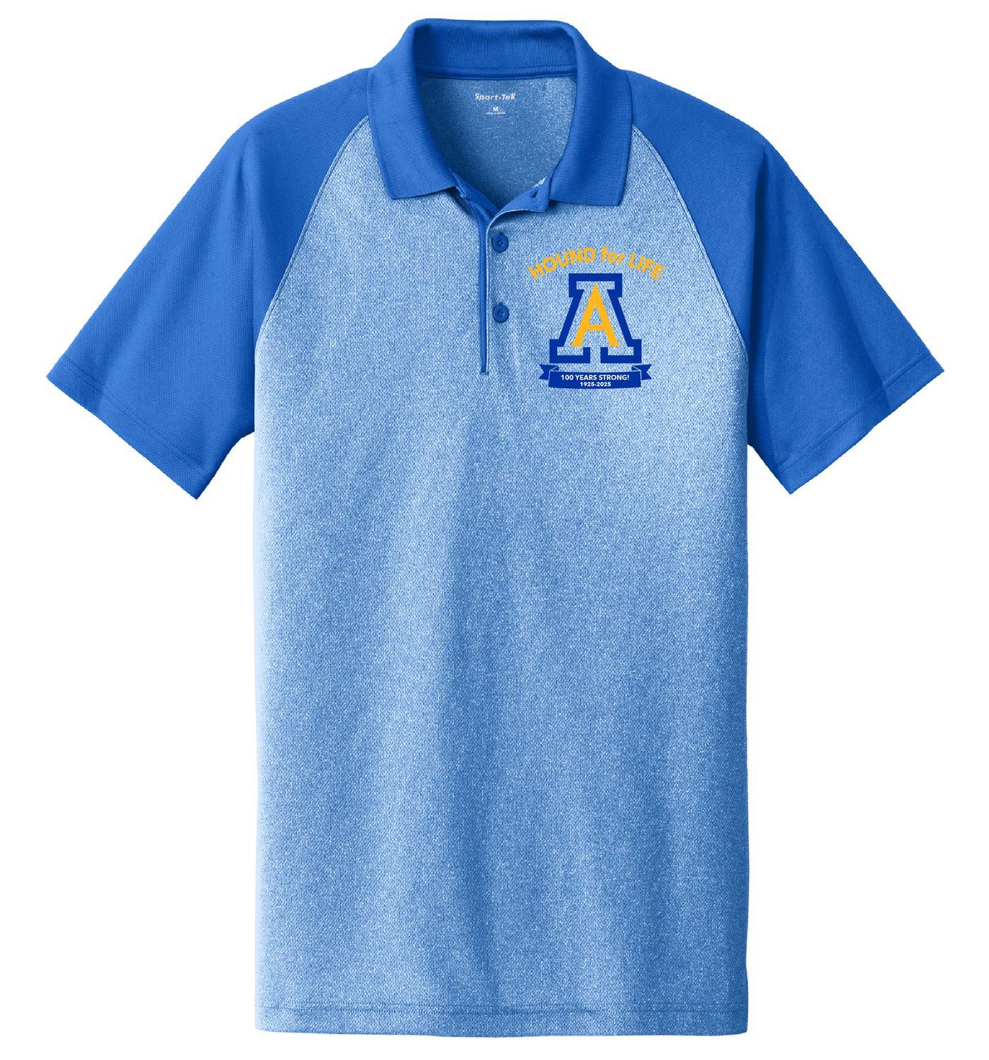 Hound for Life RacerMesh® Raglan Heather Block Polo