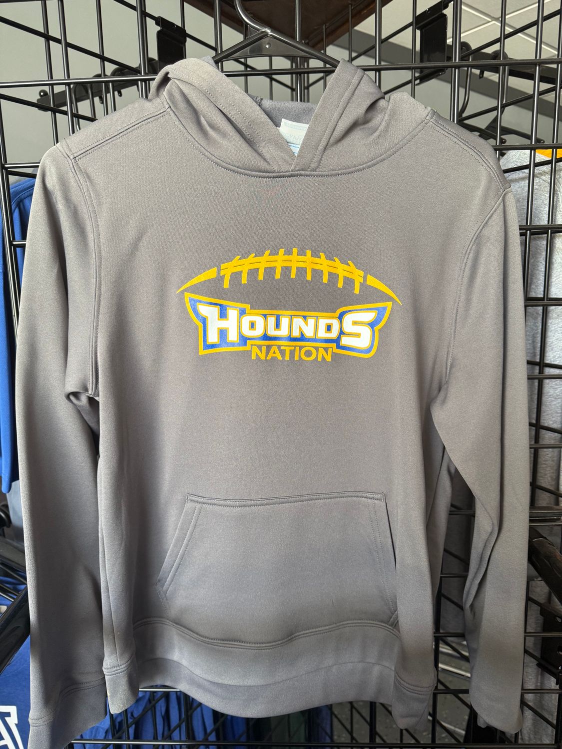 Port &amp; Co™ Performance Fleece Pullover Hooded Sweatshirt - Dark Grey