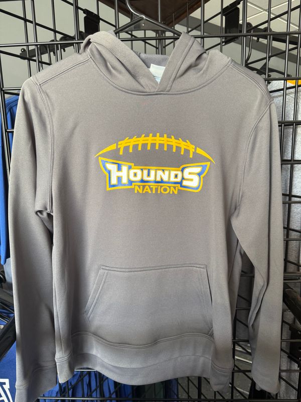 Port &amp; Co™ Performance Fleece Pullover Hooded Sweatshirt - Dark Grey