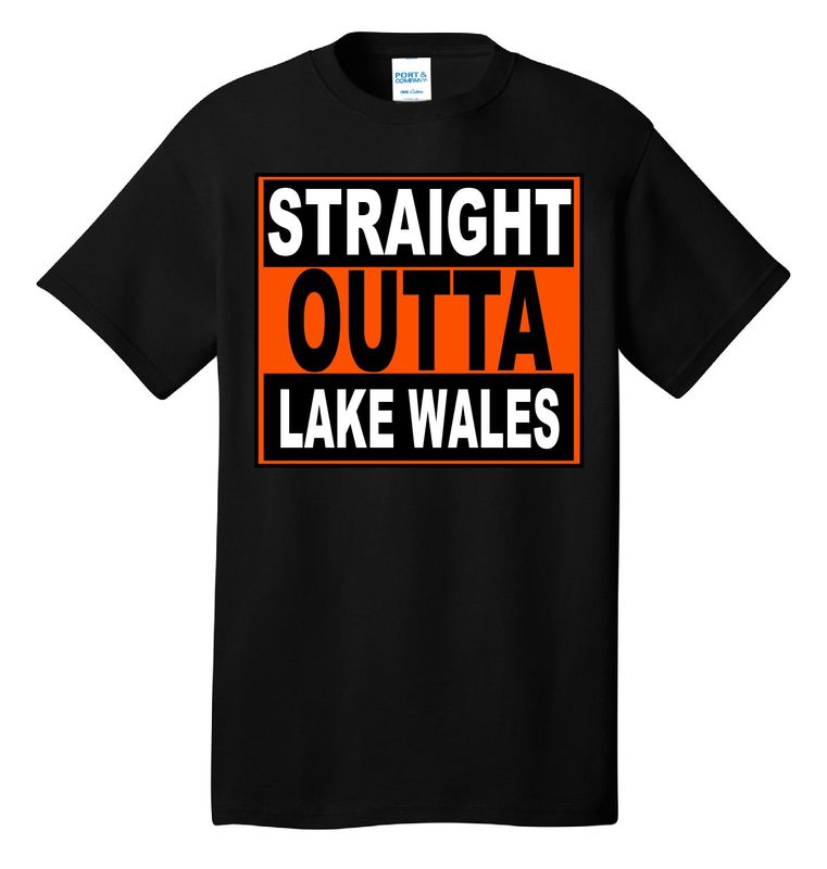 Straight Outta Lake Wales - Black Cotton Tee