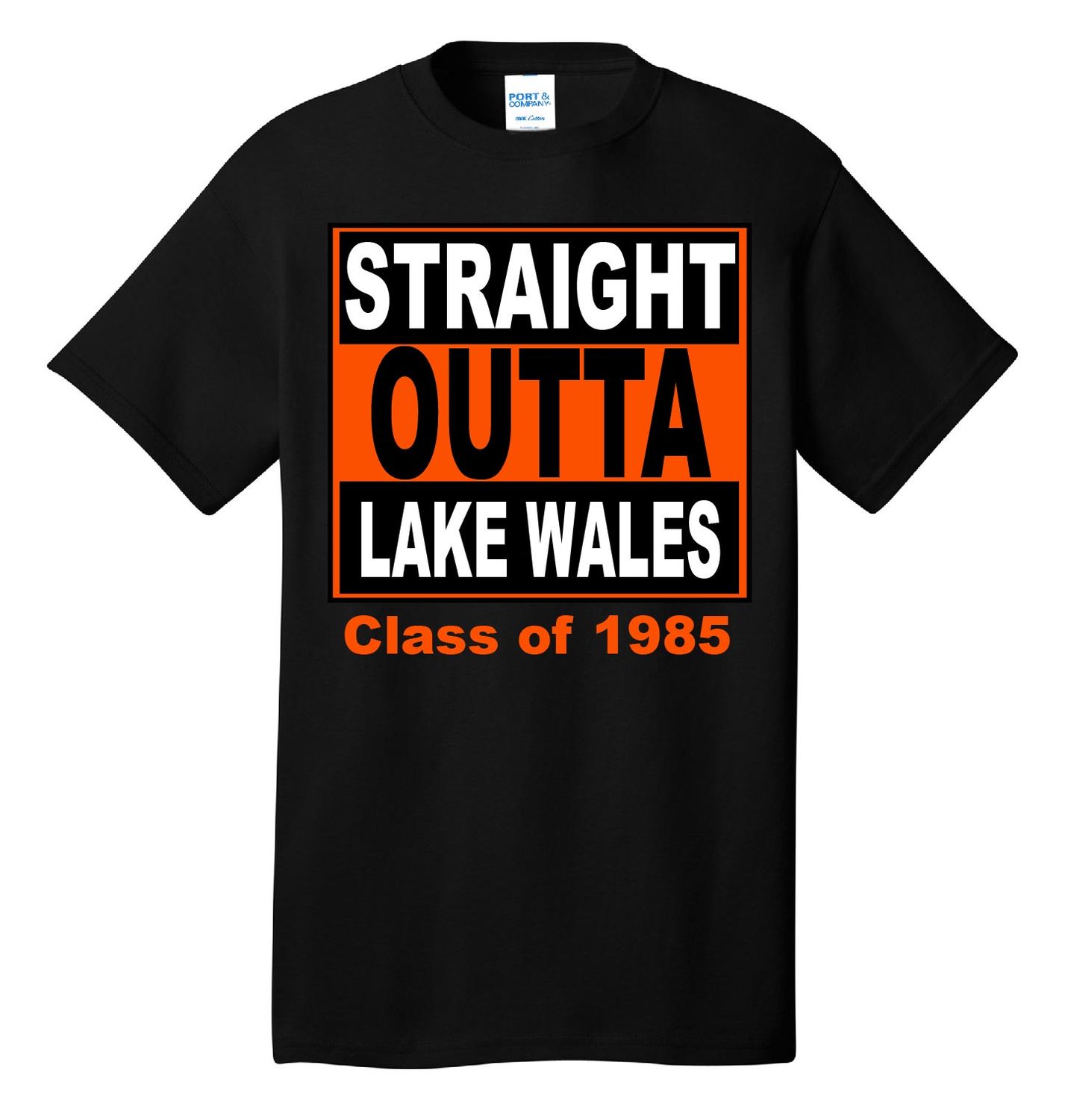 Straight Outta Lake Wales Class of 85 - Black Cotton Tee
