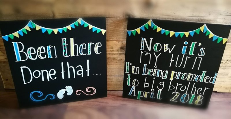 Personalised Birth Announcement Board (30cm x 30cm)