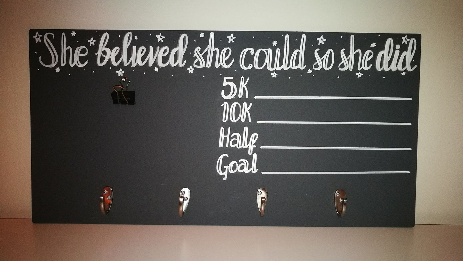She believed she could, medal display (60cm x 30cm) She believed she could, medal display (60cm x 30cm)