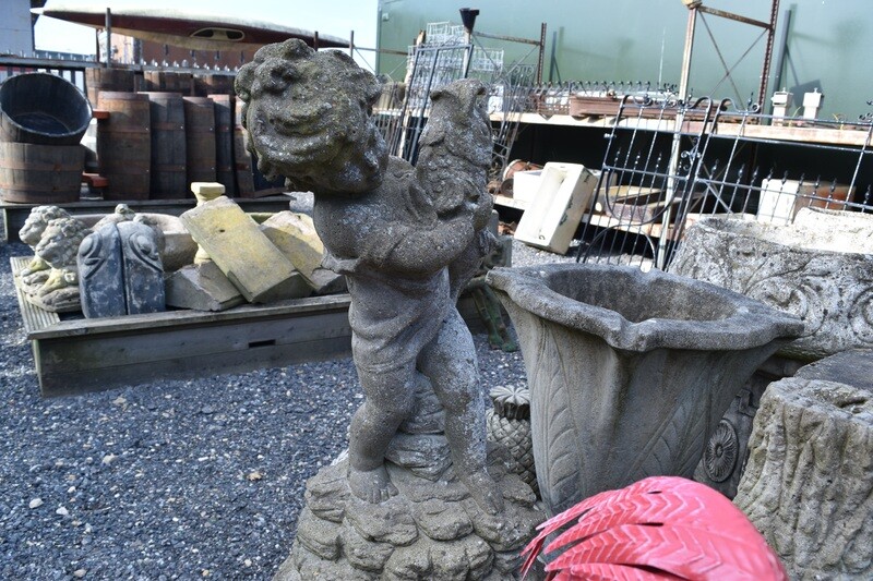 Boy with Fish Water Fountain