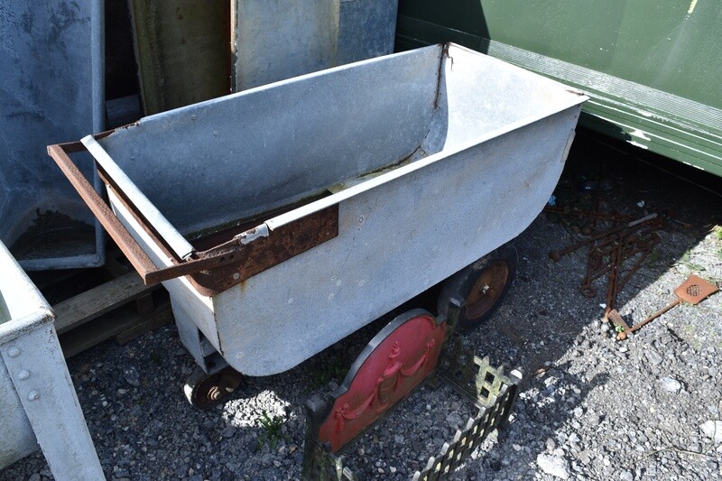 Large Galvanised Trough on Wheels