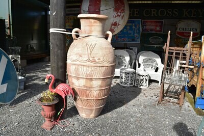 Very Large Outdoor Urn with Etched Design