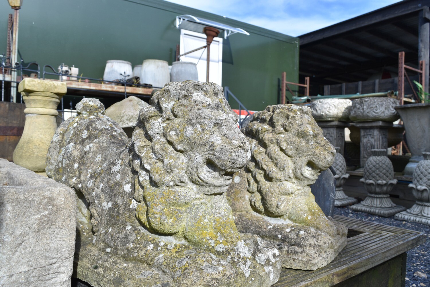 Pair of Concrete Lions