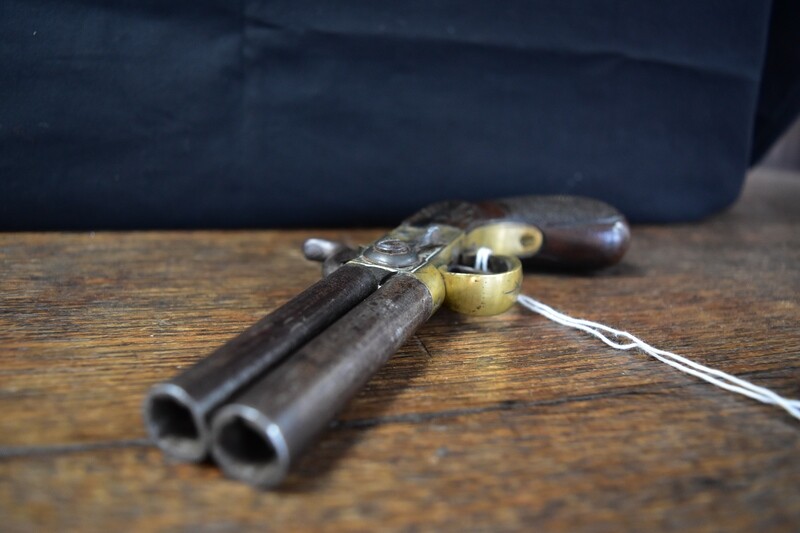 Double Barrel Percussion Pistol