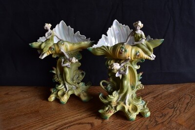 Pair of Lady Bon Bon Dishes