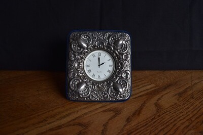 Silver Framed Clock