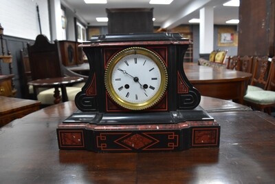 Black Marble 8 Day Movement Mantle Clock