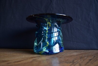 Mdina Top Hat Vase Sea and Sand Design