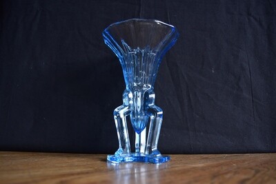 Art Deco Blue Glass Vase
