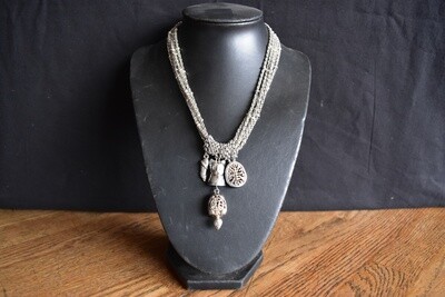 Heavy Sterling Silver Necklace with Charms