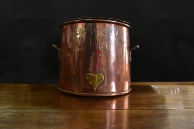 Lidded Copper Stock Pot
