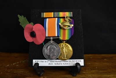 WW1 Medal Group 2nd Hand Michael Palmer (KIA)