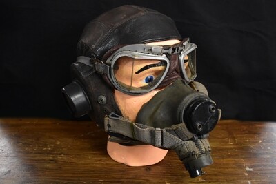 WW2 Flying Helmet, Mask & Goggles Set
