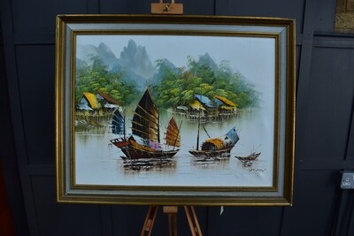 Oil Painting of Chinese Scene