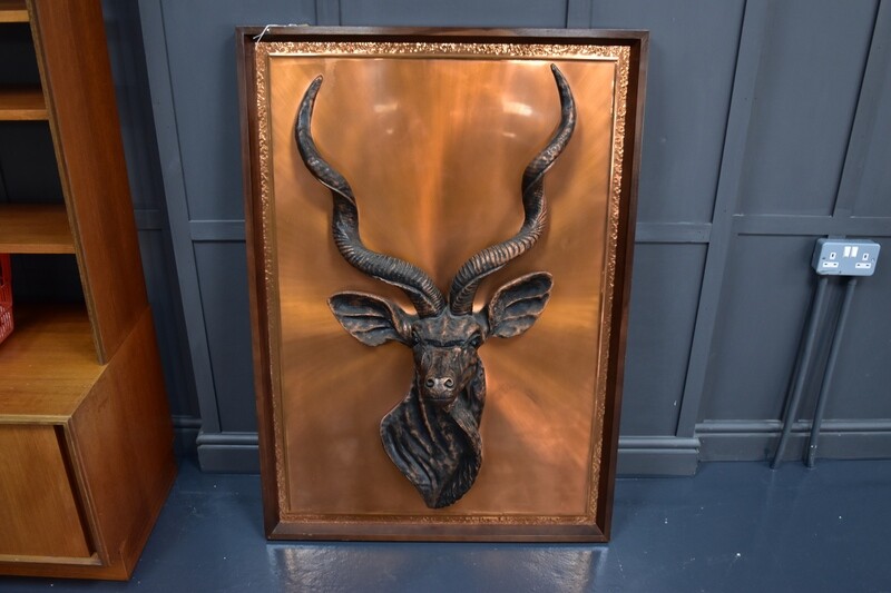 Mid Century Three Dimensional Copper Antelope