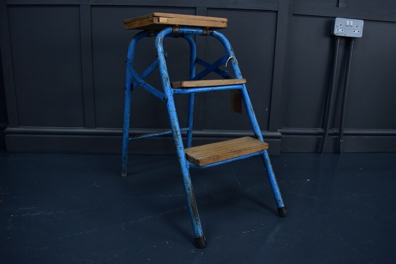Blue Metal Folding Steps