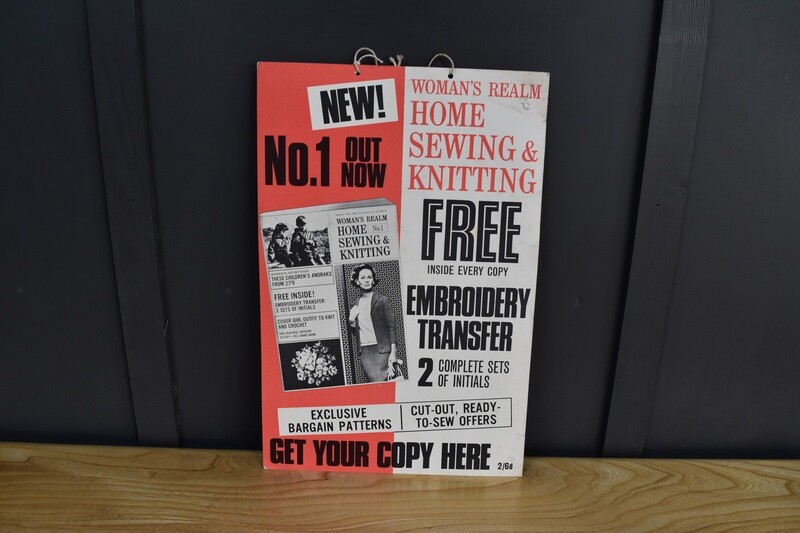 1950s Womens Realm Advertising Sign
