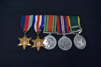 Set of x5 WW2 Medals to T.80836 Sgt. J Powls R.A.S.C