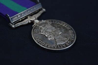 Elizabeth 2nd Malaya Service Medal To 22589190 PTE. R.F. Windle R.A.S.C