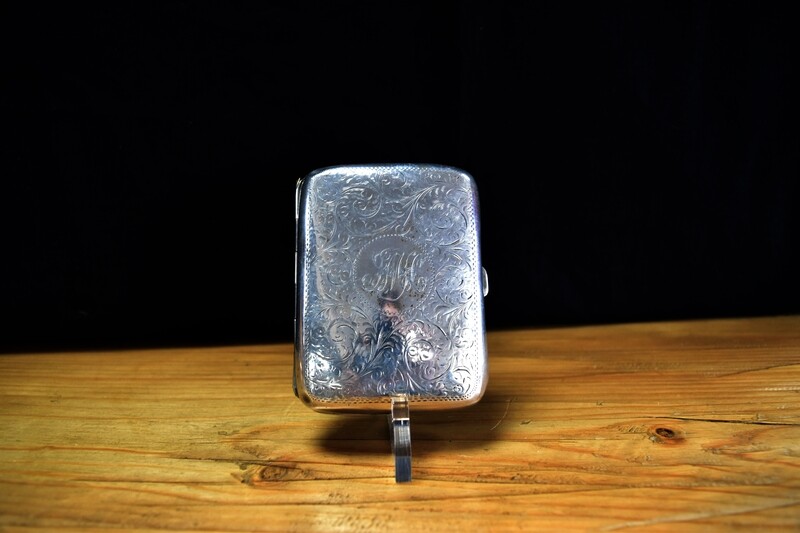 Silver Oblong Cigarette Case by W.H Sparrow 1908