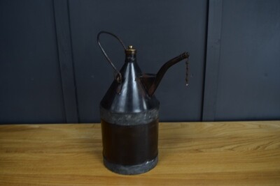 French Oil Can with Brass Lid