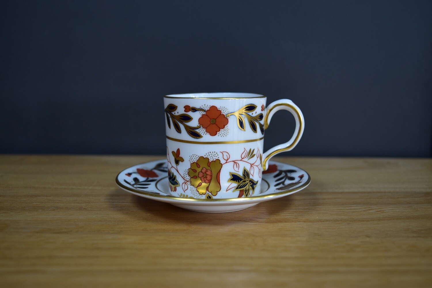 Royal Crown Derby Asian Rose Coffee Can & Saucer