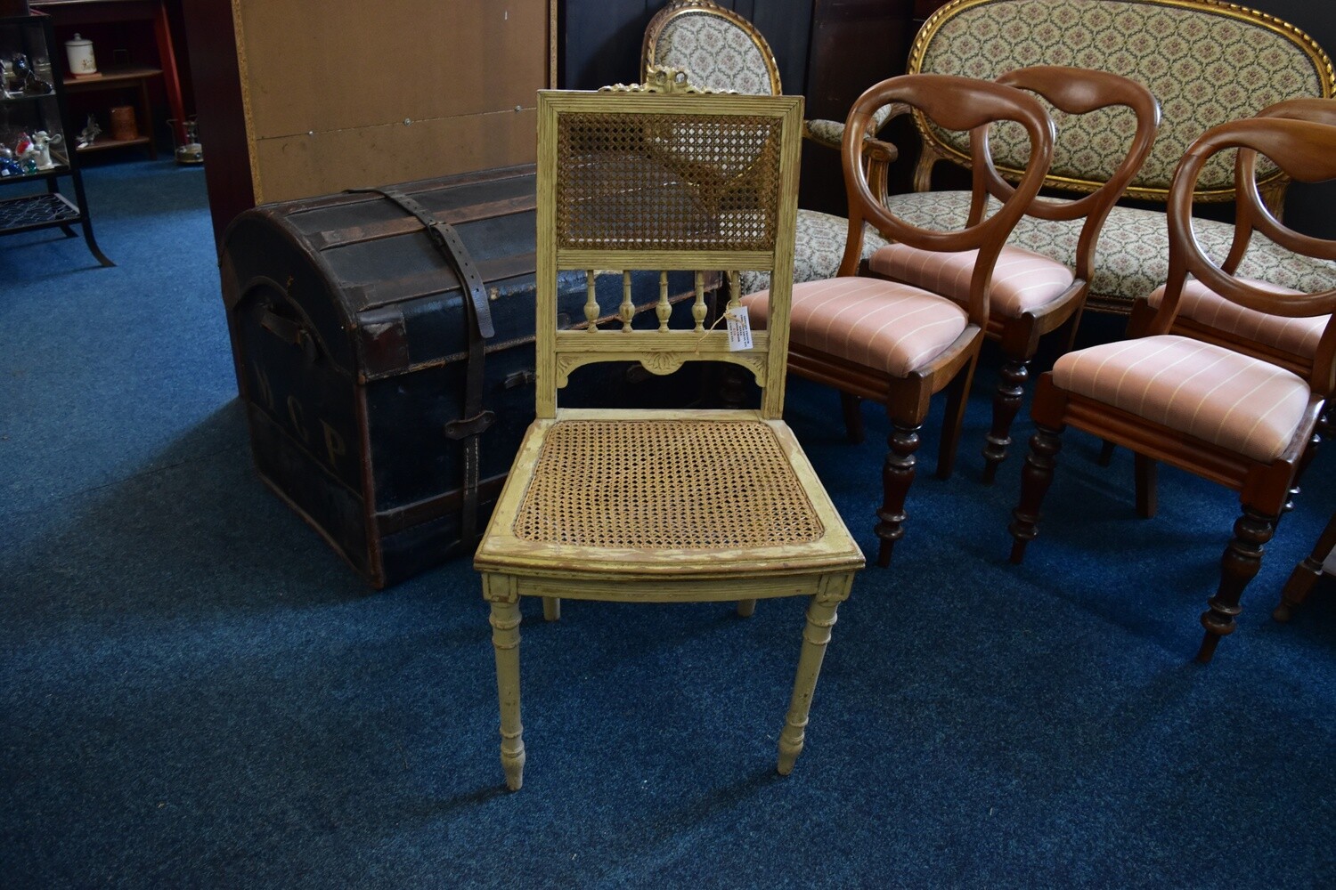 French 1900s Louis XVI Style Caned Chair