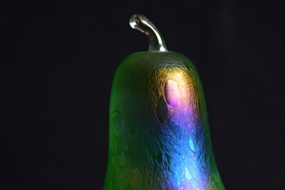 Iridescent Glass Pear