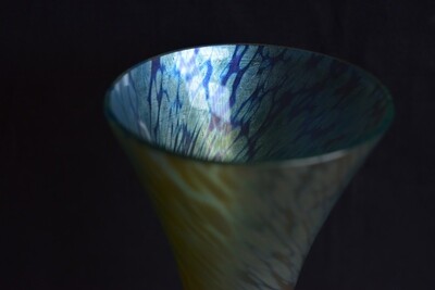 Okra Iridescent Glass Vase