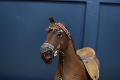 Smaller Brown 19th Century Pull Along Toy Horse