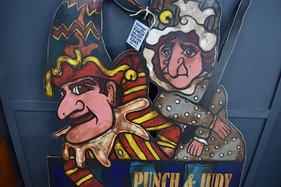 Vintage Punch & Judy Beach Sign