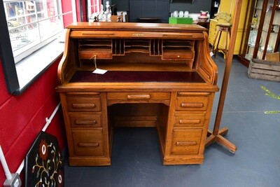 Golden Oak Roll Top Desk c1930s