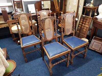 Set of x4 Oak Dining Chairs