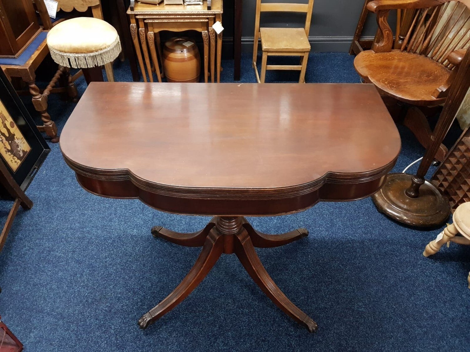 Victorian Mahogany Fold-Over Card Table