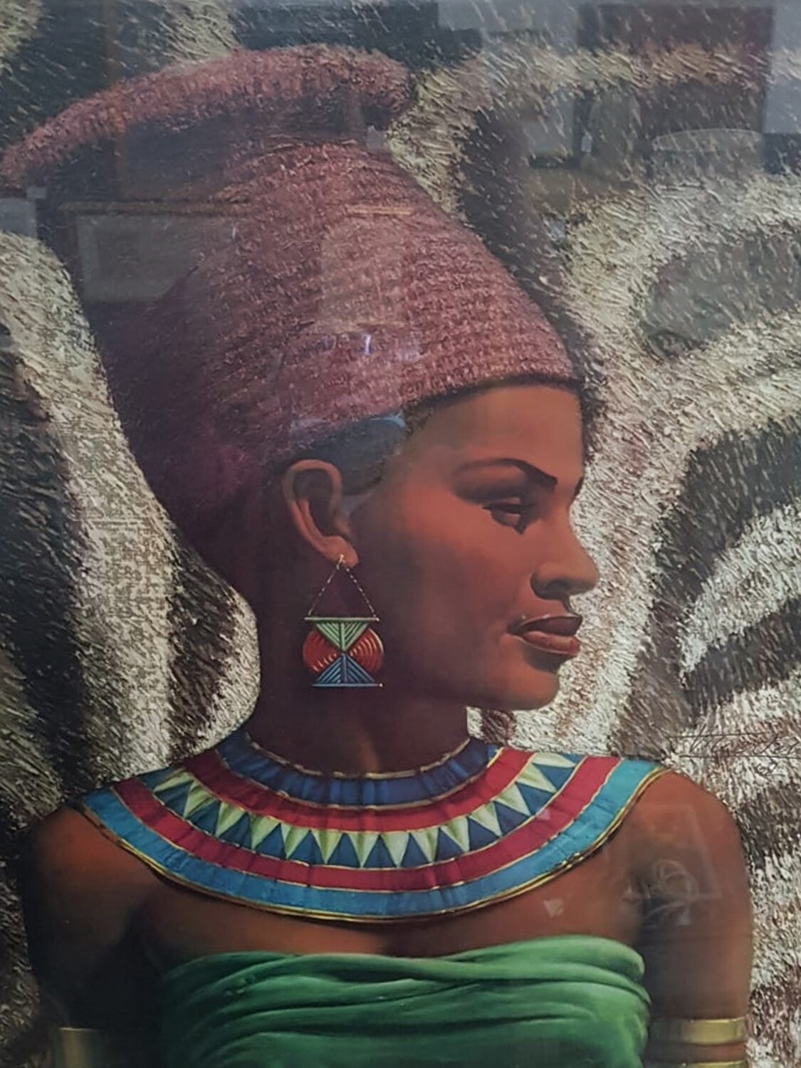 Framed Signed Print "Portrait of a Zulu Maiden" - 1957 - Vladimir Tretchikoff