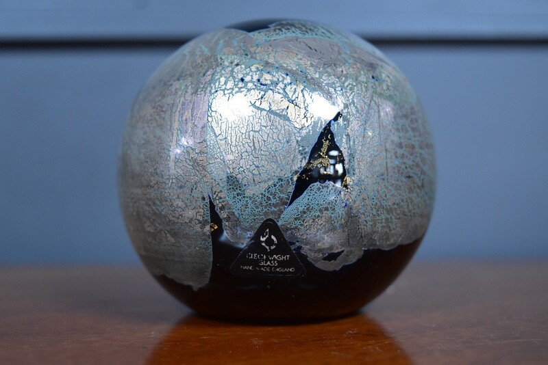 Azurene Black Isle of Wight Paperweight by Michael Harris c1978