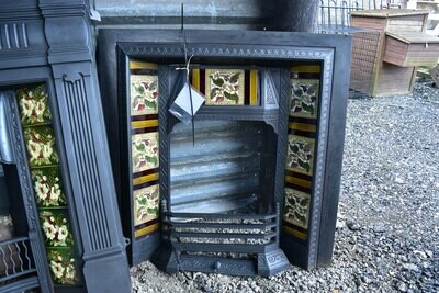 Original Cast Iron Fireplace with Insert Tiles