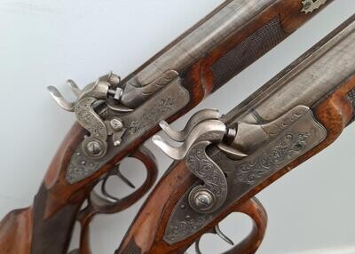 Pair of 19th Century Royal Percussion Shotguns for King Ludwig II of Bavaria