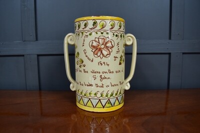 Birth of Prince Edward of York - Rare 1894 Aller Vale Two-Handled Vase